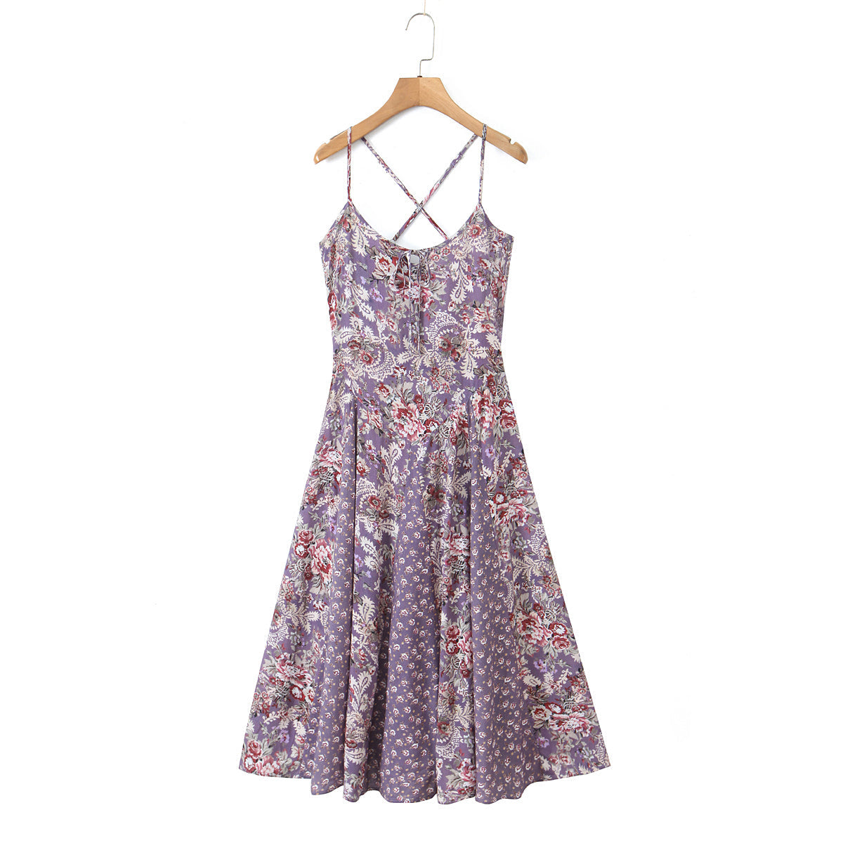 Women Summer All Match Casual Slim Fitting Patchwork Strap Dress by Ragazza