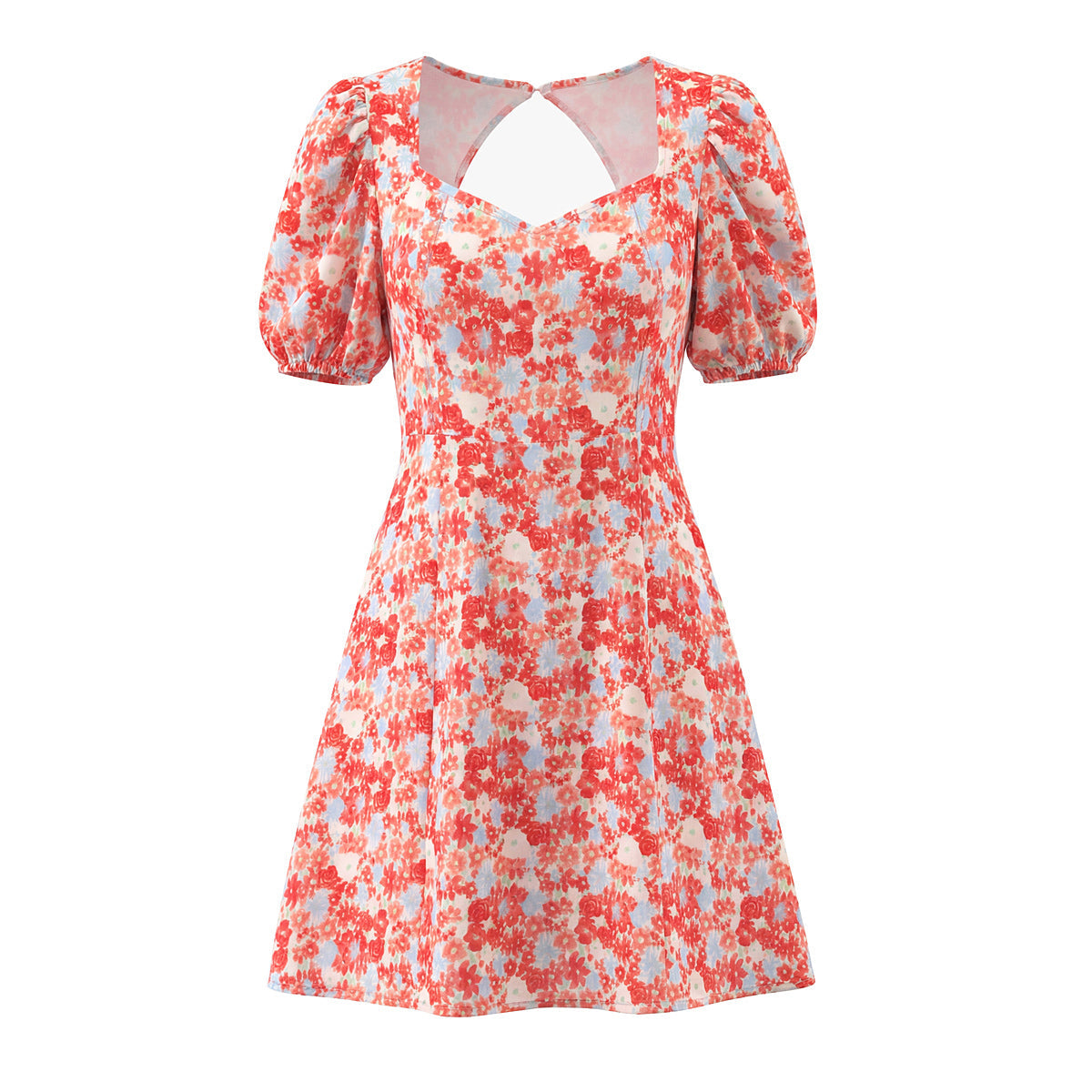 Autumn Winter Women Clothing Waist Controlled Western French Printed Slim Dress by Ragazza