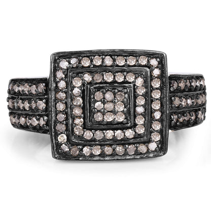 0.42 Carat Genuine Champagne Diamond .925 Sterling Silver Ring by Bids.com