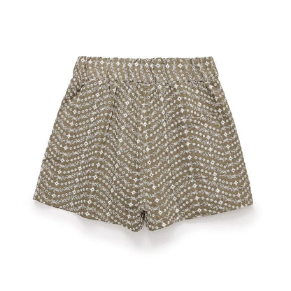Women Clothing All Match Hollow Out Cutout Embroidery High Waist Casual Shorts by Ragazza