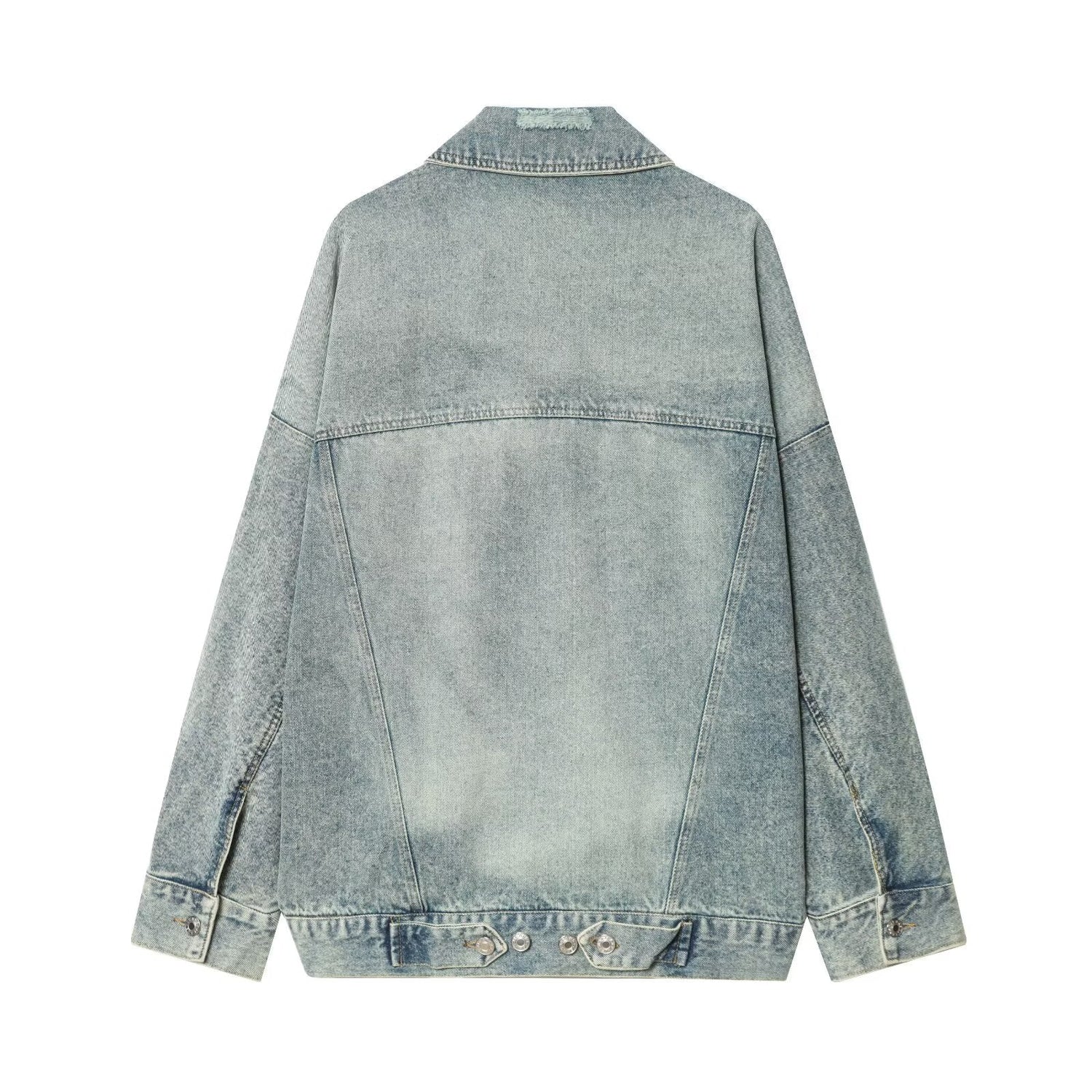 Women Clothing Fashionable Casual Loose Large Board Denim Jacket by Ragazza