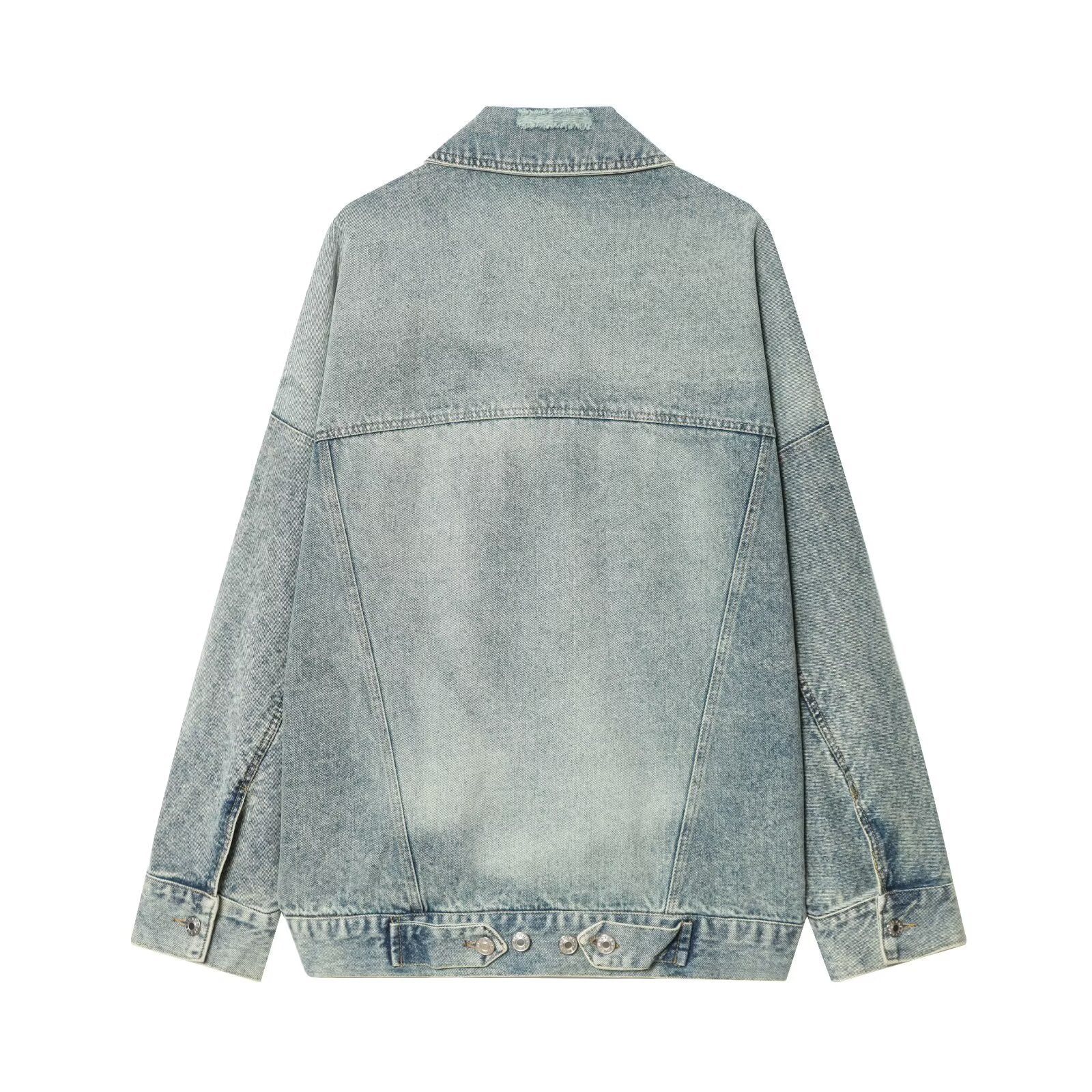 Women Clothing Fashionable Casual Loose Large Board Denim Jacket by Ragazza