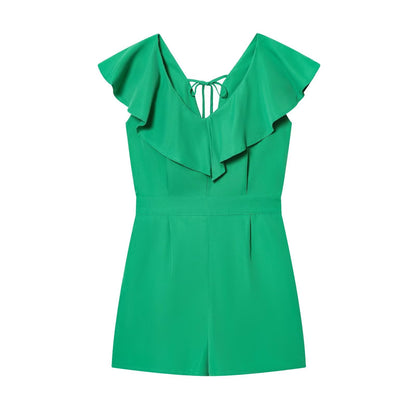 Spring Fashionable Simple Ruffled Romper by Ragazza