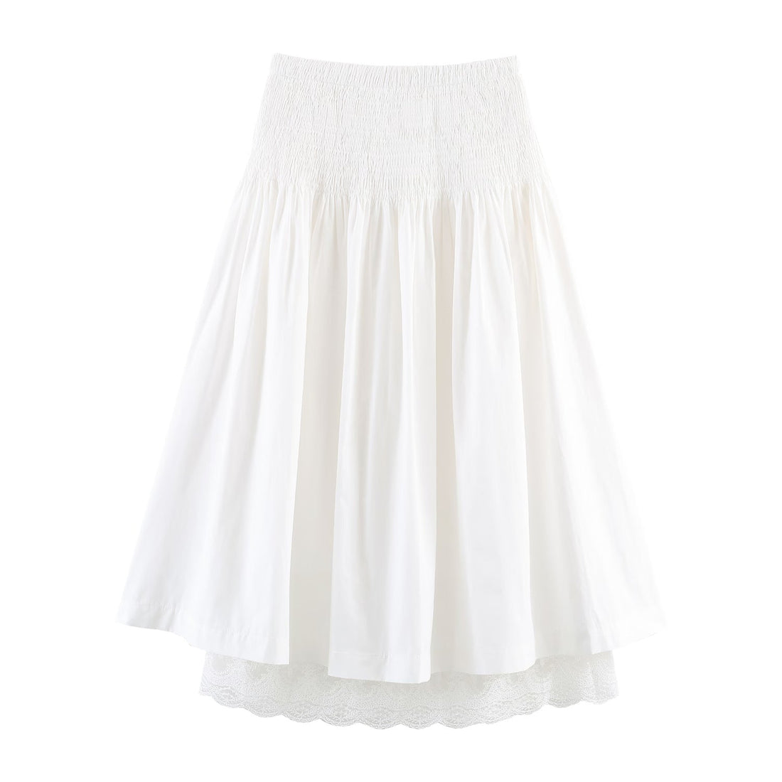 Women Wear Pleated Skirt Women High Waist A line Slimming Elegant Elastic Draping Long Skirt by Ragazza