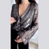 Women Clothing Spring Women Long Sleeve V neck Beads Decoration Jumpsuit by Ragazza