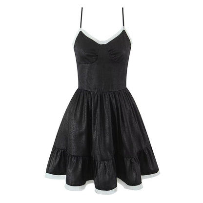 Black Sleeveless Dress Women Summer Design Waist Slimming Cocktail Dress by Ragazza