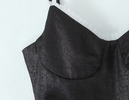 Black Sleeveless Dress Women Summer Design Waist Slimming Cocktail Dress by Ragazza