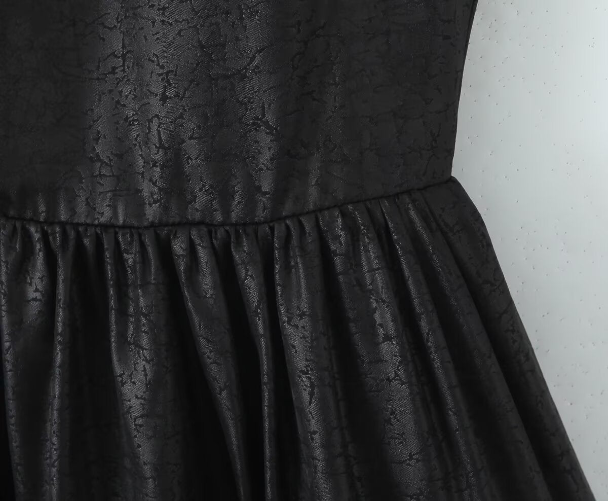 Black Sleeveless Dress Women Summer Design Waist Slimming Cocktail Dress by Ragazza