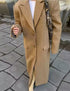 Women Clothing Spring Office Collared Slim Fit Long Cut Coat by Ragazza