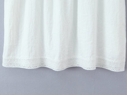 Women Lace Stitching Cami Dress Summer Loose Slimming White Holiday Short Dress by Ragazza
