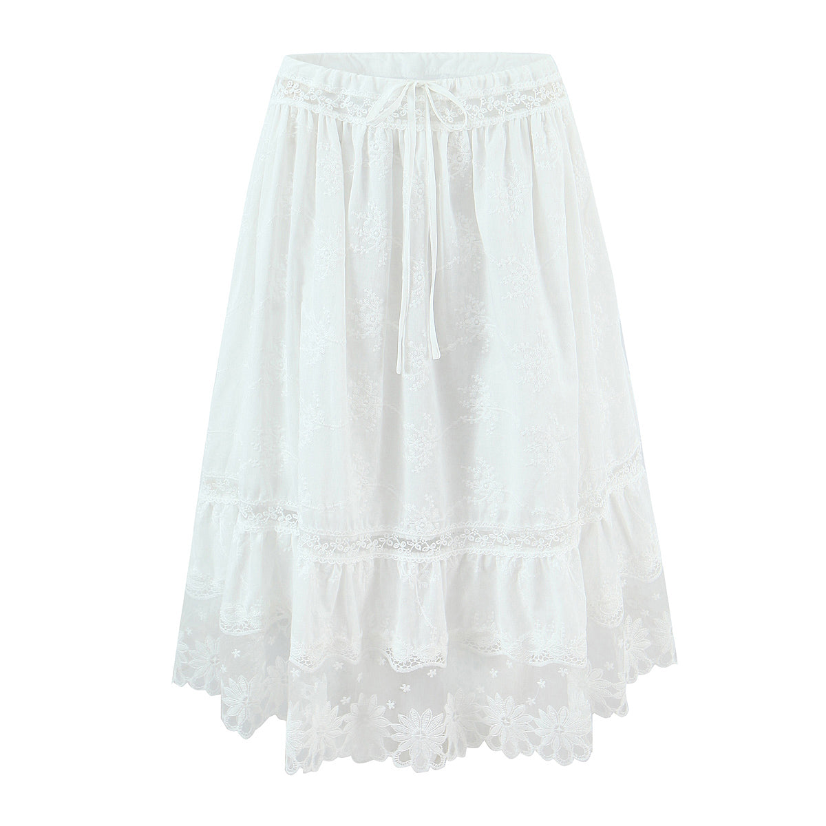 Women Holiday French Lace Overall Skirt Set by Ragazza