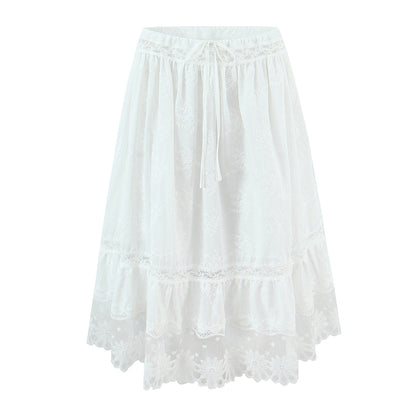 Women Holiday French Lace Overall Skirt Set by Ragazza