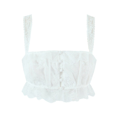 Women Holiday French Lace Overall Skirt Set by Ragazza