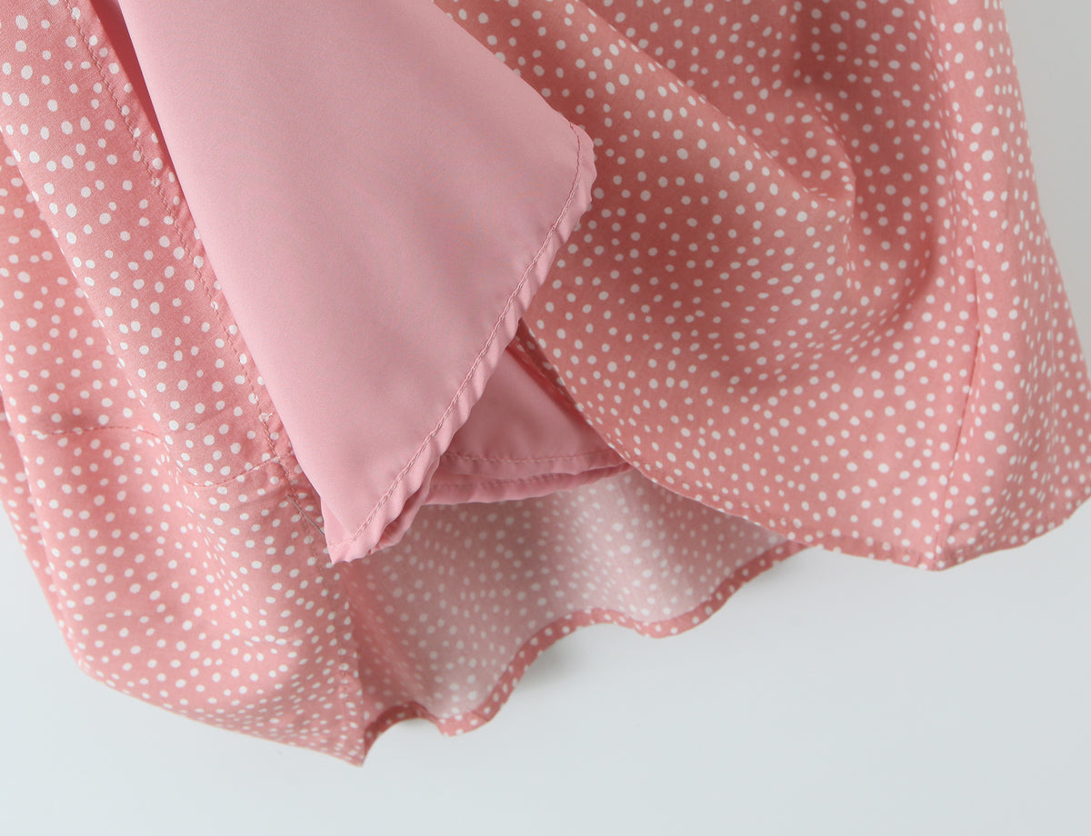 Women Clothing Spring Lace Polka Dot Short Sleeve Dress by Ragazza