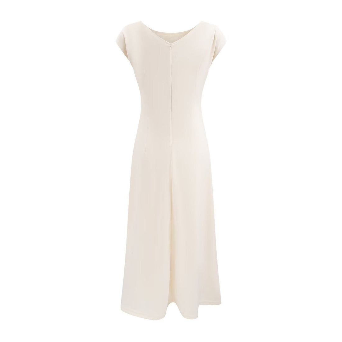 Lightly Mature Cinched Sleeveless Dress Women Simple Graceful Slim-Fit Design Slimming Chic Maxi Dress by Ragazza