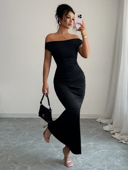 Autumn Winter off the Shoulder off Neck Dress Sexy Elegant Dress Evening Dress Women Clothing by Ragazza