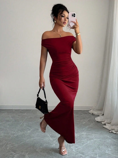 Autumn Winter off the Shoulder off Neck Dress Sexy Elegant Dress Evening Dress Women Clothing by Ragazza