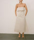 Spring Slim Fit Figure Flattering Maxi Dress Cotton Trench Coat Tube Top Dress by Ragazza