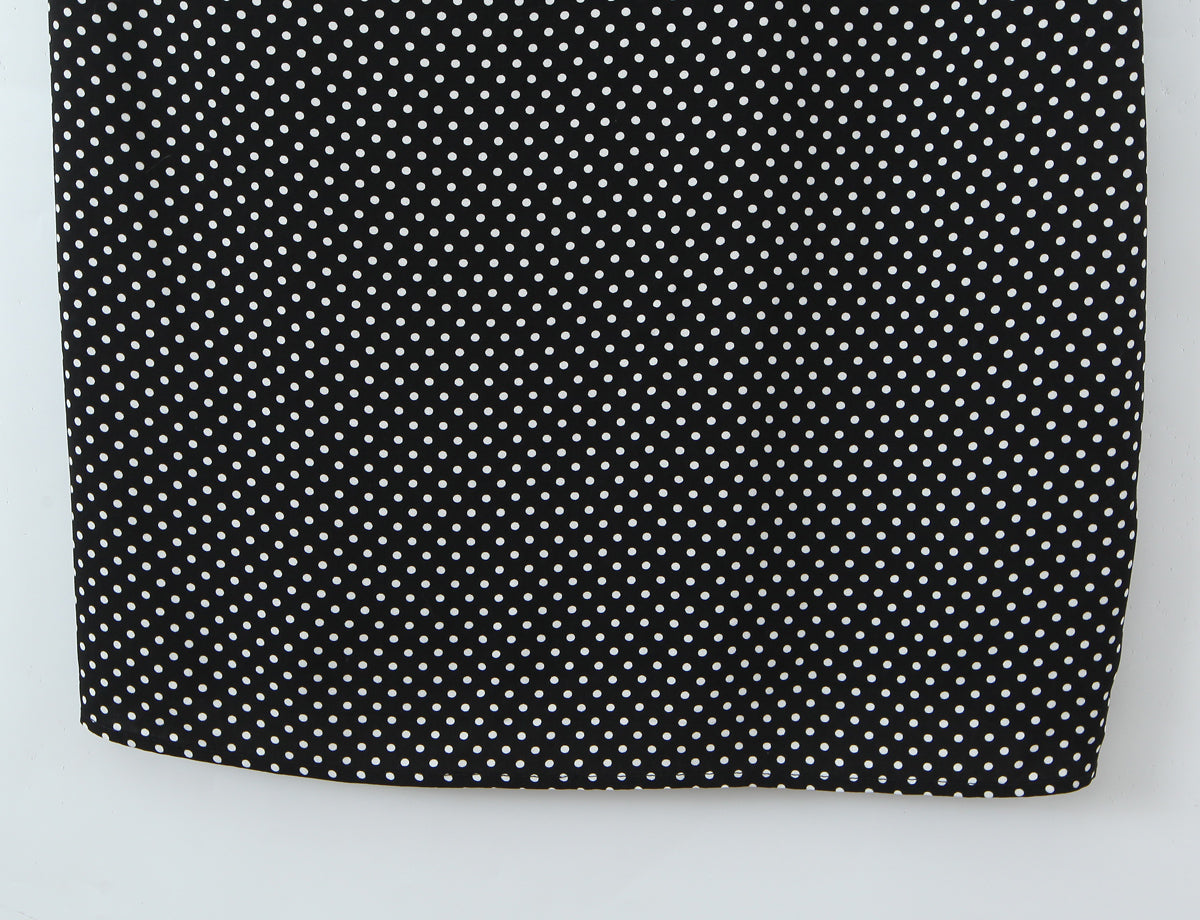 French Polka Dot Brace Maxi Dress Retro Sexy Slim V neck Lace Stitching Dress for Women Early Spring by Ragazza