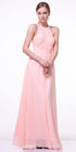 CLEARANCE - Cinderella Divine 1469 High Neck Illusion Long A-Line Dress (Size XL) by DiscountDressShop