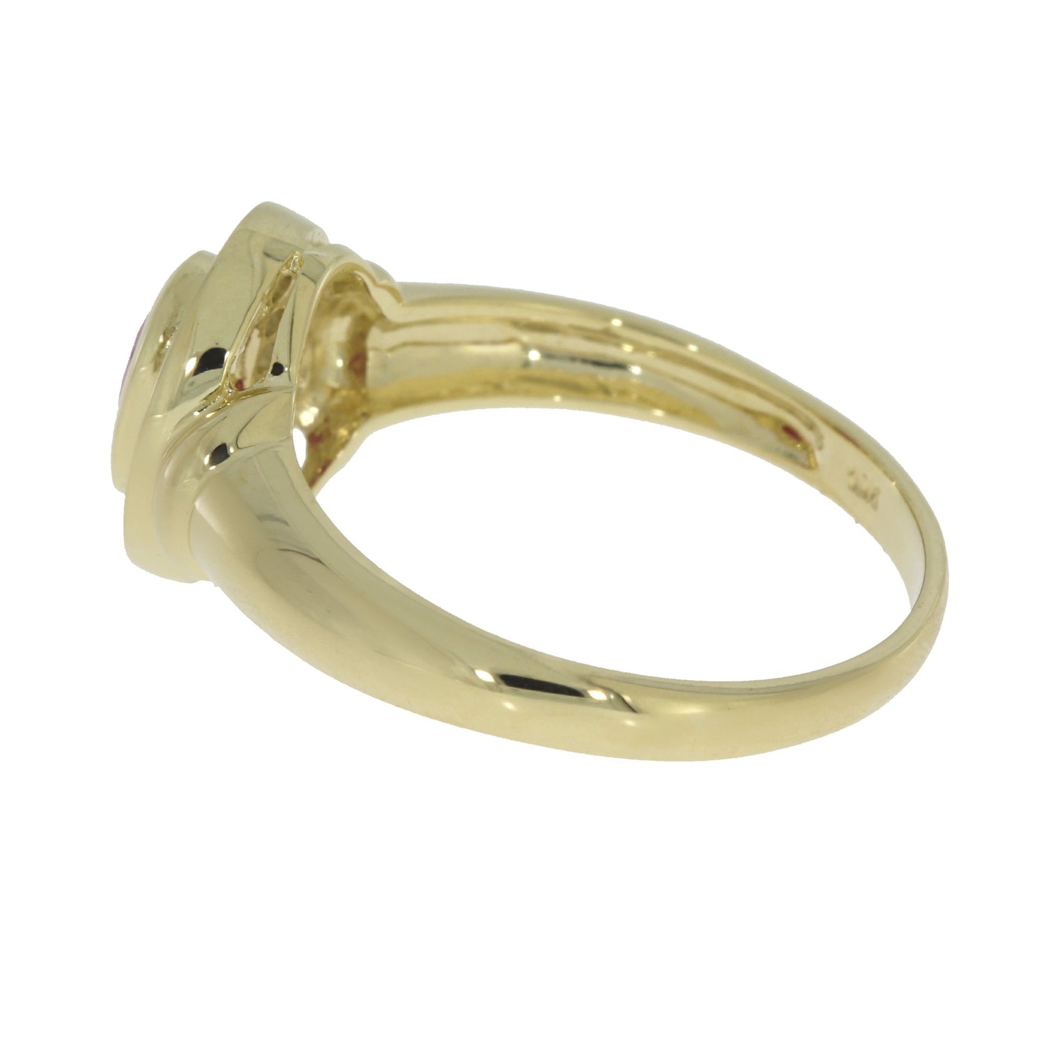 Natural .70ct Ruby Diamond Ring 10KT Yellow Gold by Bids.com