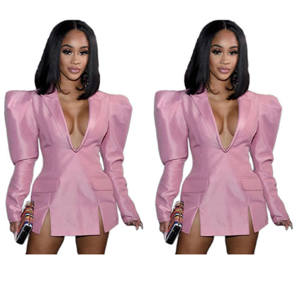 Women Clothing New Spring Fashion V-neck Niche Blazer for Women by Ragazza