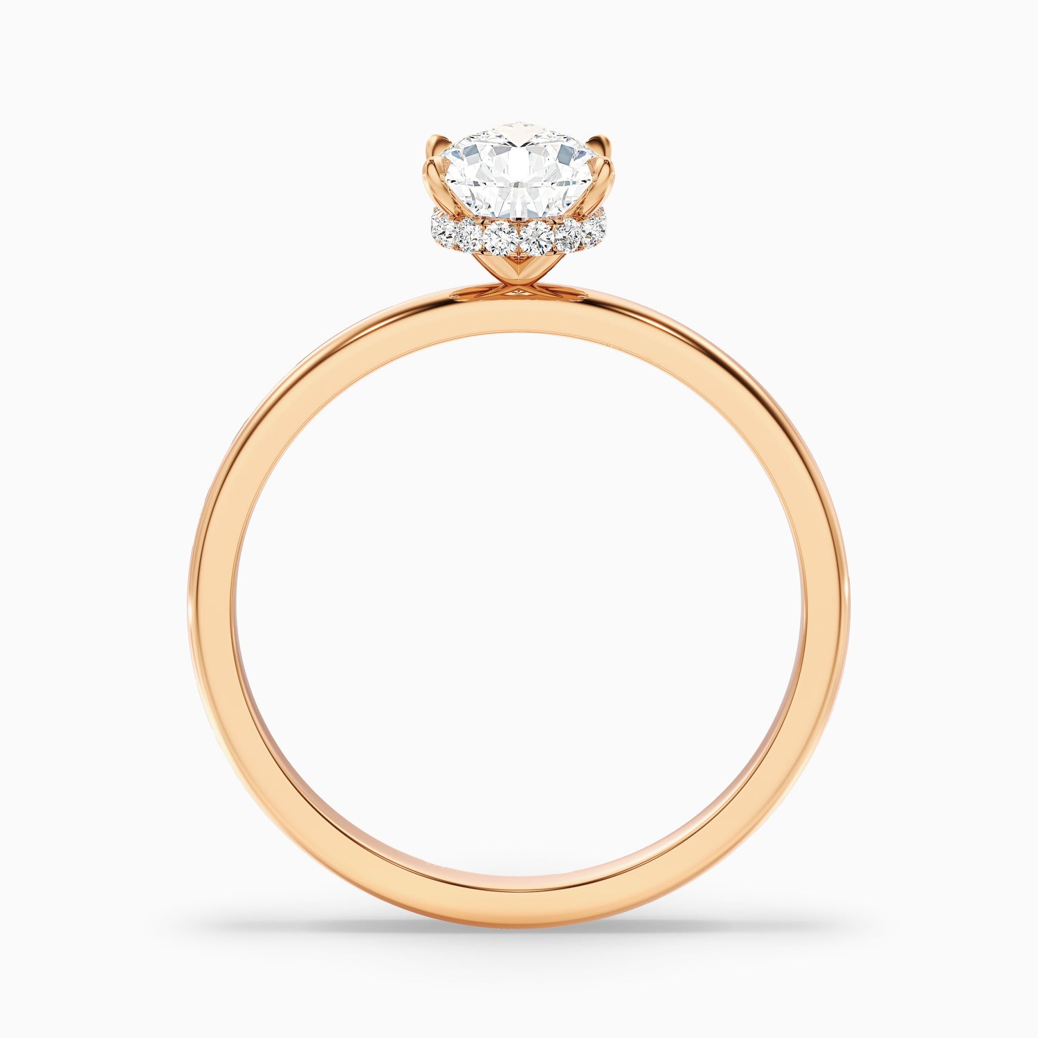 Qiana 5 Carat Pear Cut Hidden Halo Moissanite Diamond Ring in 14k Yellow Gold