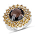 8.56 Carat Genuine Smoky Quartz & Citrine .925 Sterling Silver Ring by Bids.com