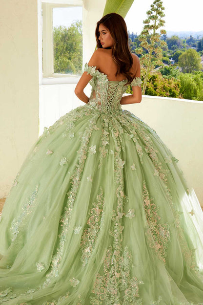 Juliet JT1485J Off the Shoulder Cinderella Quinceanera Ball Gown by DiscountDressShop