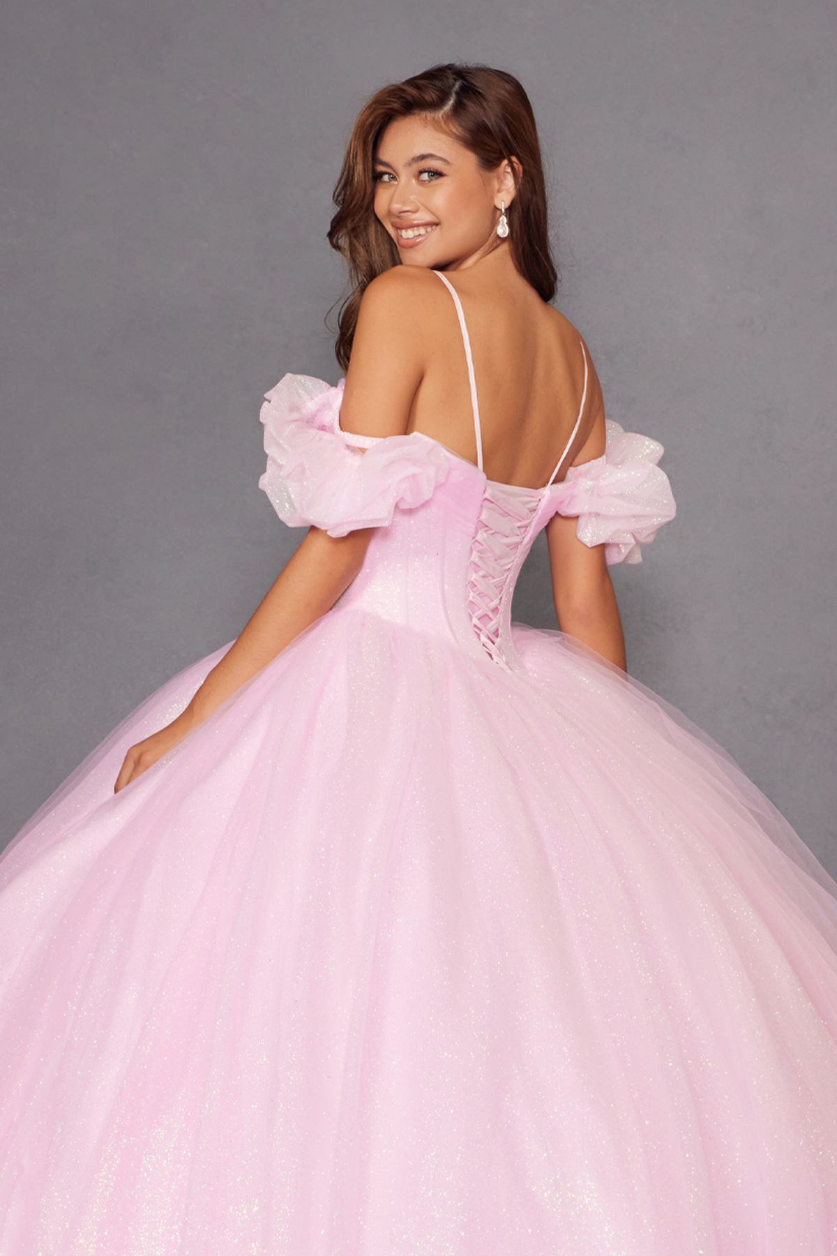Juliet JT1487H Cold Shoulder quinceanera Ball Gown by DiscountDressShop