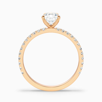 Vera 2.5 Carat Pear Cut Side Stone Pave Lab Grown Diamond Ring in 925 Sterling Silver