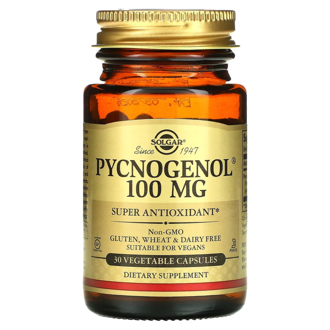 Solgar Pycnogenol, 100 Mg, 30 Vegetable Capsules by Pasteur Pharmacy