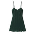 Summer French Sexy Retro Solid Color Slim Fit Slim Sexy Ruffled Spaghetti Straps Dress by Ragazza