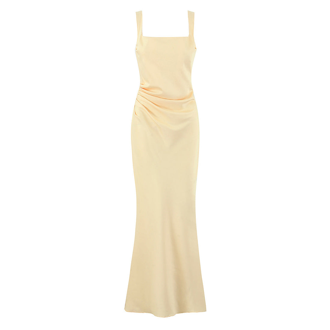 French Socialite Cocktail Boning Corset Fishtail Dress Lace up Waist Controlled Cami Dress  DestGlow