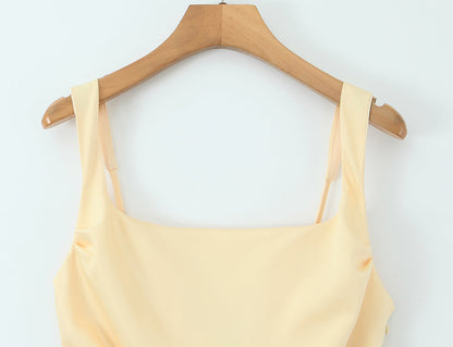 French Socialite Cocktail Boning Corset Fishtail Dress Lace up Waist Controlled Cami Dress  DestGlow