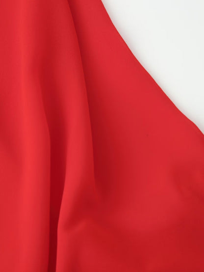 Women Clothing Slim Fit Red V neck Elegant Halter Maxi Dress by Ragazza