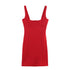 Women Clothing Solid Color Strap Short Dress by Ragazza