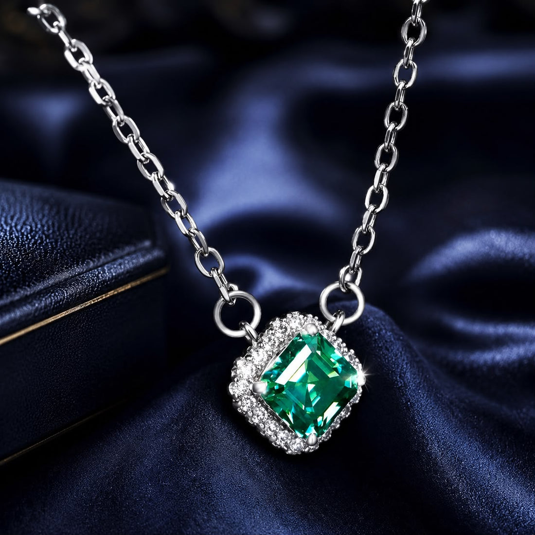 925 Sterling Silver 0.6 Carat Moissanite Pendant Necklace for Women  DestGlow