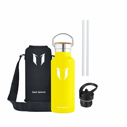 Insulated Stainless Steel Water Bottle - 17oz/500ml Double Wall Vacuum Flask