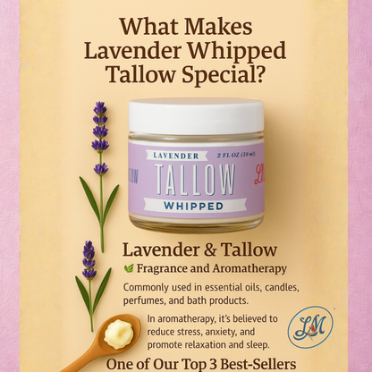 Scented Whipped Tallow Trio - 9oz Lavender, Vanilla Bean &amp; Eucalyptus Tea Tree | Grass-Fed Skincare Bundle