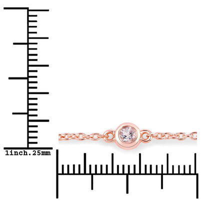 0.45 Carat Genuine Morganite .925 Sterling Silver Bracelet by Bids.com