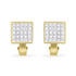 14K Yellow Gold 3-1/5 Cttw Princess Cut Diamond Â¾ Square Invisible Set Grid Huggy Style Omega Back Stud Earrings (G-H Color, VS1-VS2 Clarity) by Bids.com