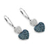 0.94 Carat Genuine Blue Diamond & White Diamond .925 Sterling Silver Earrings  DestGlow