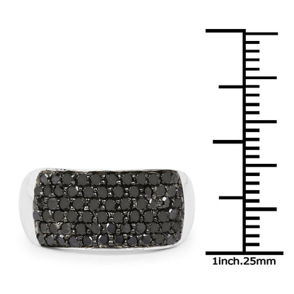 1.21 Carat Genuine Black Diamond .925 Sterling Silver Ring by Bids.com