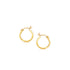 14k Yellow Gold Slender Hoop Earring with Diamond-Cut Finish (15mm Diameter) by Bids.com