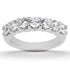 14k White Gold Diamond Scalloped Shared U Prong Setting Wedding Ring Band by Bids.com