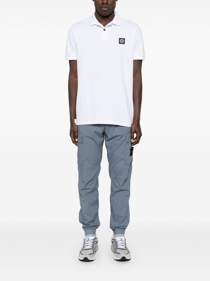 Stone Island Men Slim Fit Stretch Cotton Piqué Polo Shirt by Luosophy
