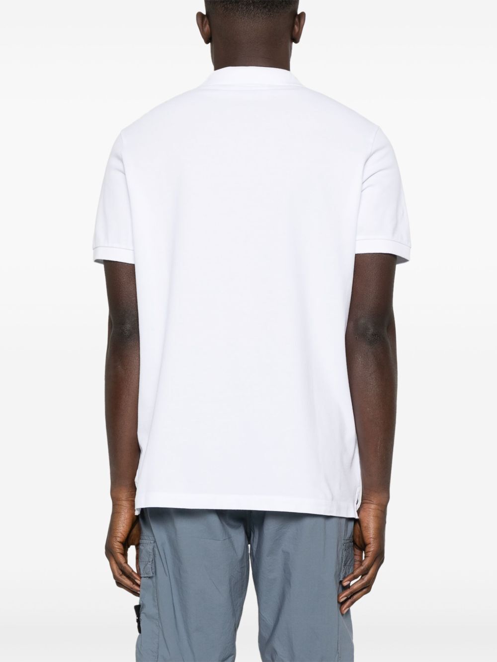 Stone Island Men Slim Fit Stretch Cotton Piqué Polo Shirt by Luosophy
