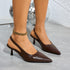 Sexy Closed Toe Sandals Wild Pointed Toe Slingback Women Shoes  DestGlow