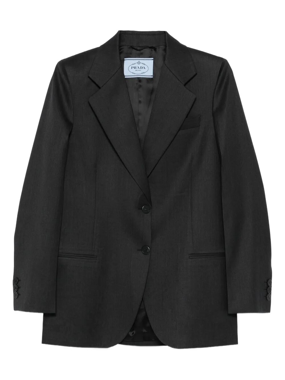 Prada Women Notched-Lapels Wool Blazer by Luosophy